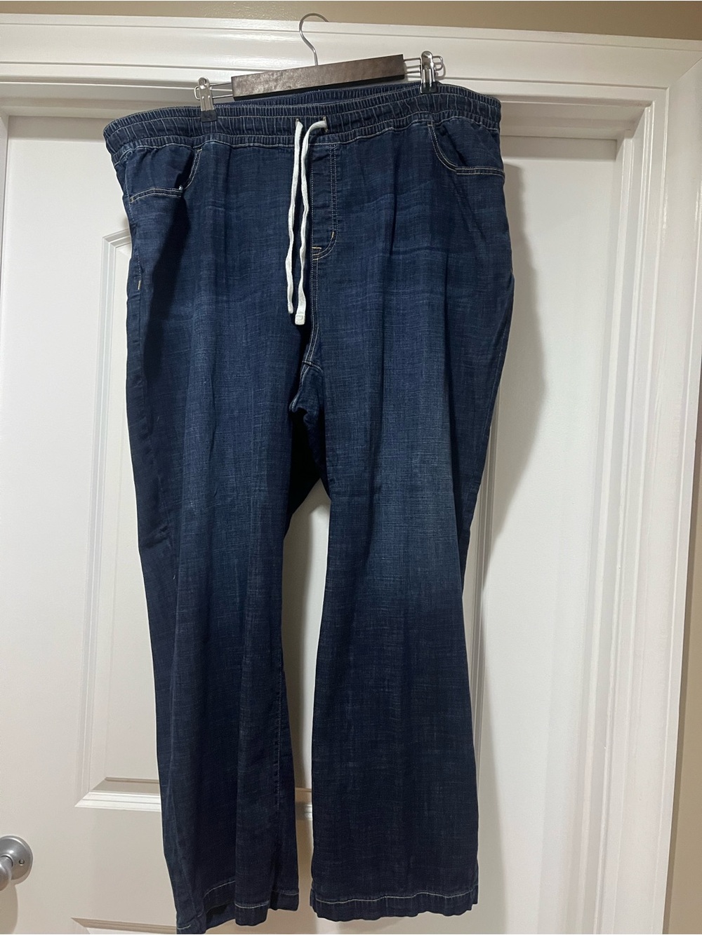 Lane Bryant Men's Dark Blue Drawstring Relaxed Jeans